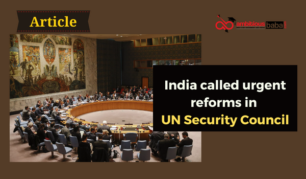 India called urgent reforms in UN Security Council