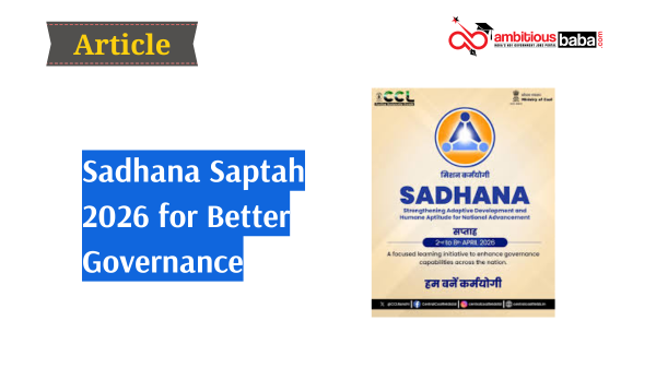 Sadhana Saptah 2026 for Better Governance